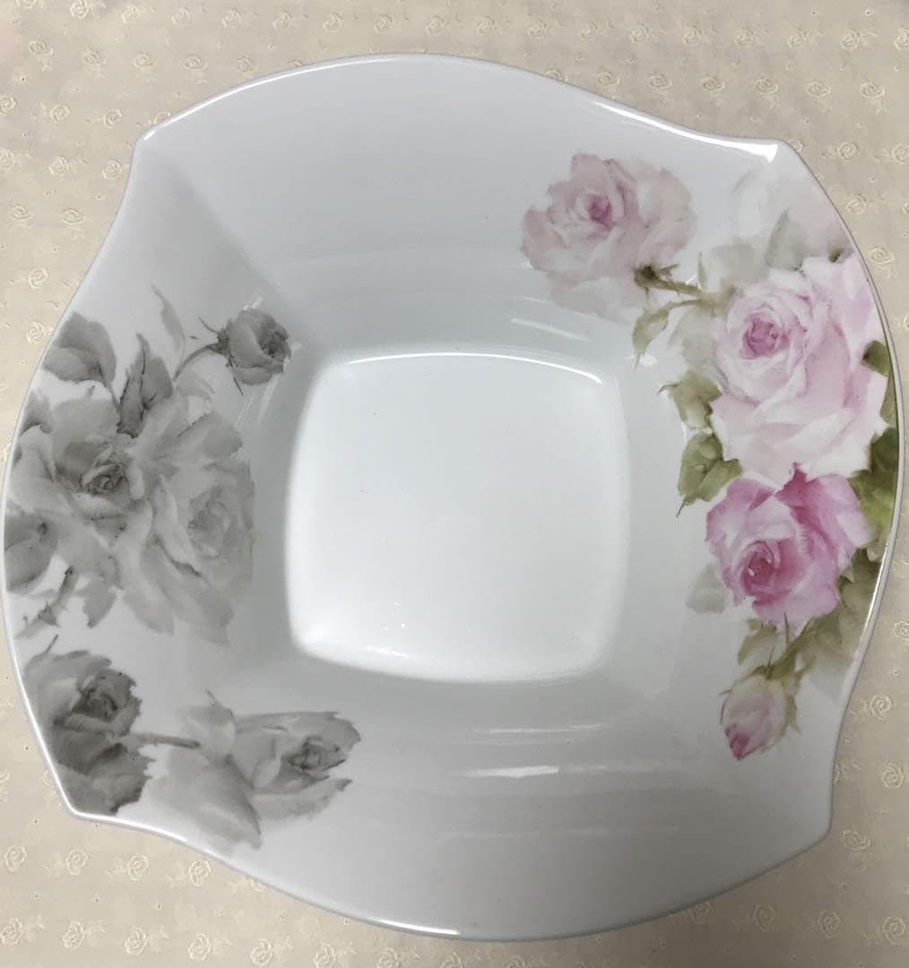 大坪高明作・希少❗️手描き一点もの　スクエア特大大鉢陶磁器ボウル Amazon.co.jp: 大坪高明作手描き一点もの スクエア特大大鉢陶磁器